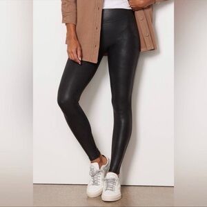 Spanx shiny faux leather leggings